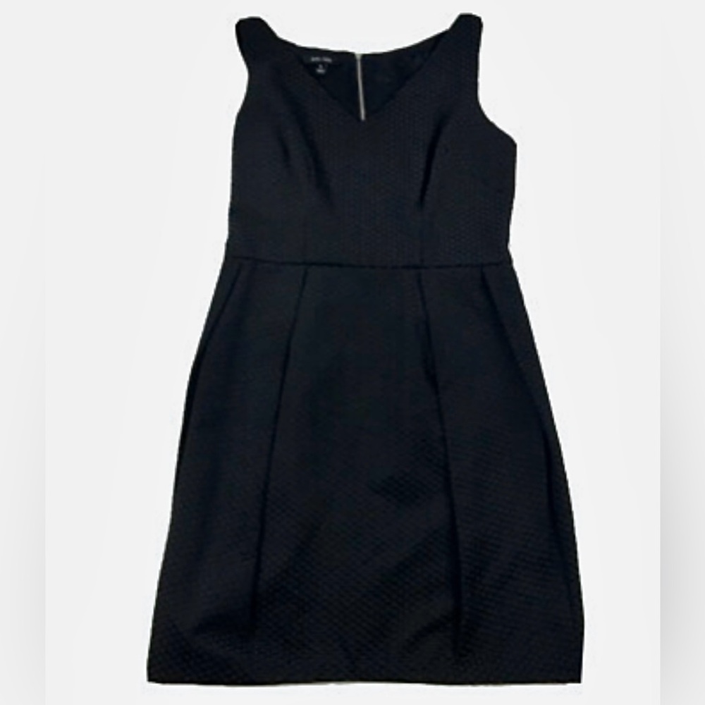 Ivy + Blue Sheath Dress Women’s 0 Black Sleeveless V-Neck Above Knee Zip Formal